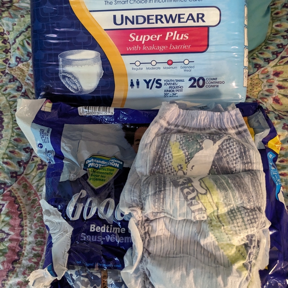 Attends Youth Underwear and Partial pack of GoodNites